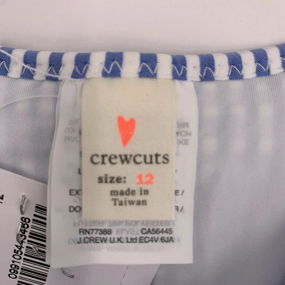 Crewcuts Seersucker Bikini Top New‎ Size 12